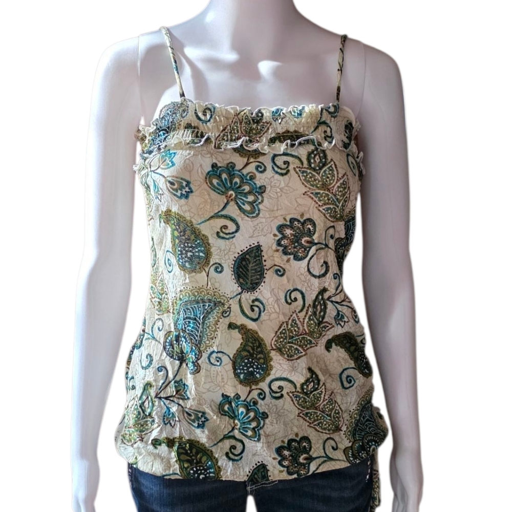 Y2K Maurices Paisley Floral Print Tank Top